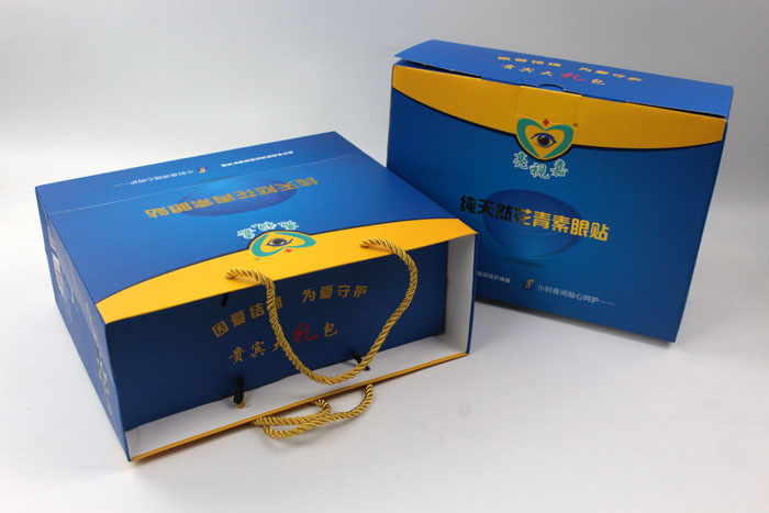 哪里可以做禮盒包裝？護(hù)眼神器亮視嘉護(hù)眼貼禮盒包裝+手提袋套裝出自長沙印刷廠